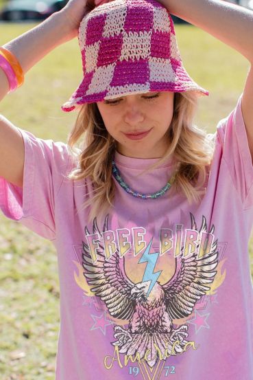 MINERAL WASHED FREE BIRD SHORT SLEEVE TEE