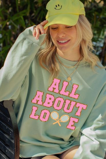 GLITTER ALL ABOUT LOVE GRAPHIC SWEATSHIRTS