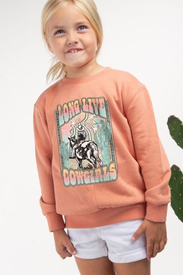 KIDS LONG LIVE COWGIRLS GRAPHIC SWEATSHIRTS