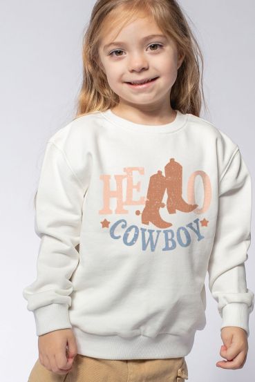 KIDS HELLO COWBOY GRAPHIC SWEATSHIRTS