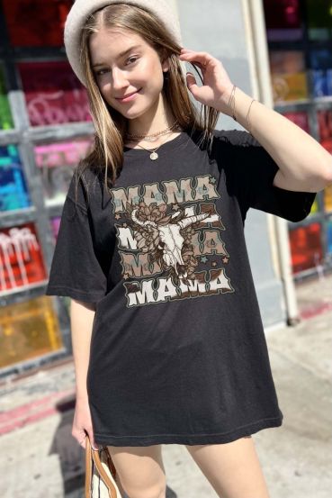 MAMA GRAPHIC OVERSIZED TEES