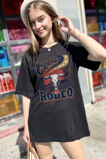 COOLS RODEO GRAPHIC OVERSIZED TEES