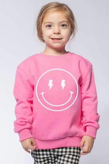 KIDS SMILEY FACE GRAPHIC SWEATSHIRTS
