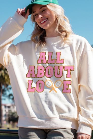 GLITTER ALL ABOUT LOVE GRAPHIC SWEATSHIRTS