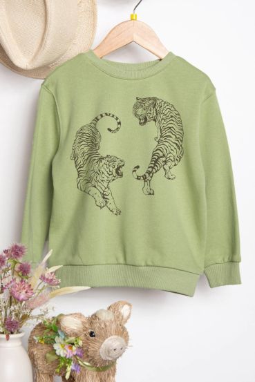 KIDS TIGERS GRAPHIC SWEATSHIRTS