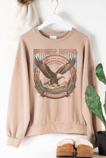 FREE BIRD AMERICA VINTAGE GRAPHIC SWEATSHIRTS