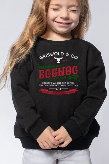 KIDS EGGNOG CHRISTMAS GRAPHIC SWEATSHIRTS